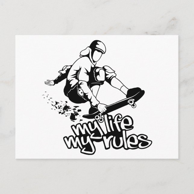Skateboarding custom postcard (Front)