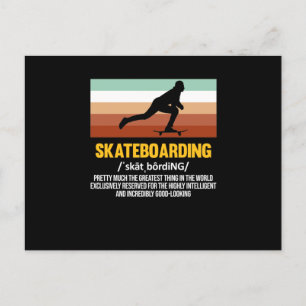 Skateboarding Definition Skateboarder Skateboard Invitation Postcard