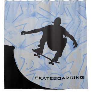 Skateboarding Design Shower Curtain