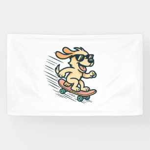 Skateboarding Dog Banner
