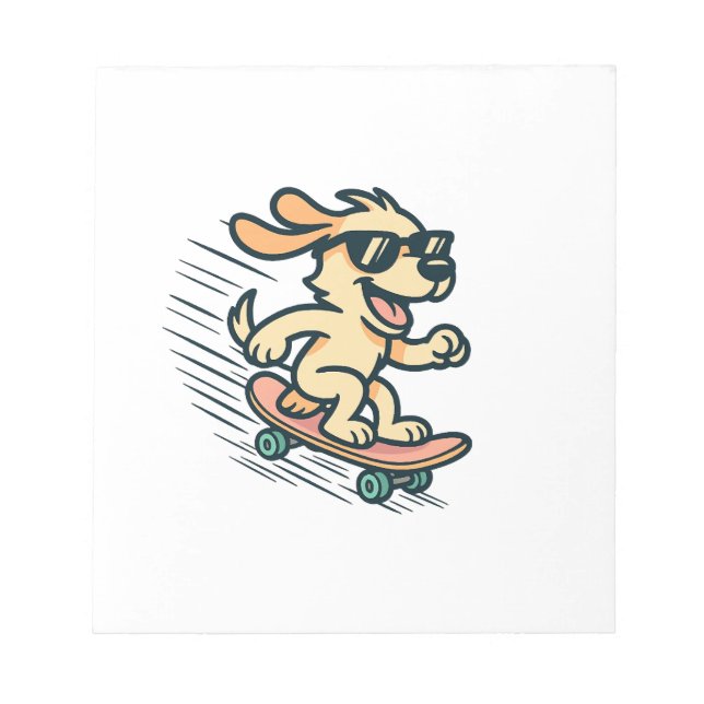 Skateboarding Dog Notepad (Front)