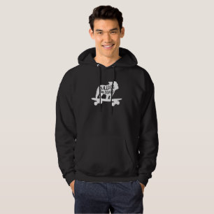 Skateboarding Dog Silhouette   Bulldog on Board Hoodie
