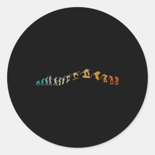 Skateboarding Evolution - Skateboarder Evolving Classic Round Sticker