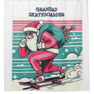 Skateboarding father christmas