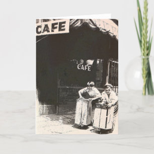 Skateboarding Friends 1931 - Box Cart Boys Holiday Card