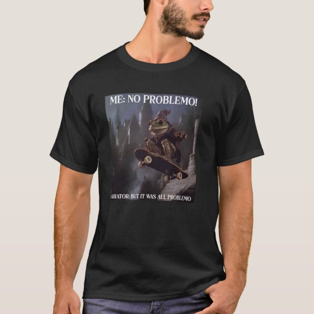 Skateboarding Frog Mage T-Shirt (Front)