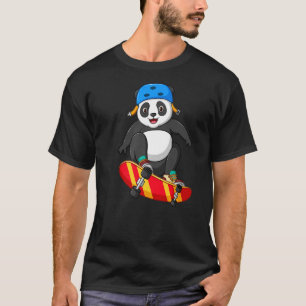 Skateboarding Happy Panda Skateboard Cute Sporty A T-Shirt