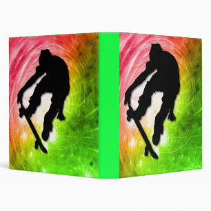 Skateboarding in a Psychedelic Cyclone Binder