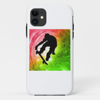 Skateboarding in a Psychedelic Cyclone iPhone 11 Case