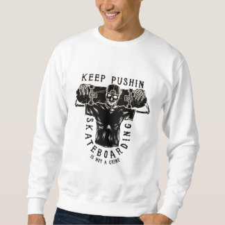 Skateboarding Is Not A Crime-Skeleton Skater Retro Sweatshirt