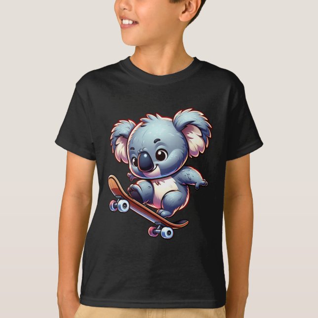 Skateboarding Koala  T-Shirt (Front)