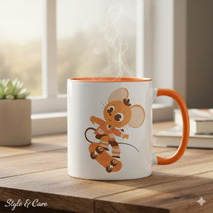 Skateboarding Mouse Combo Mug - Bold & Playful