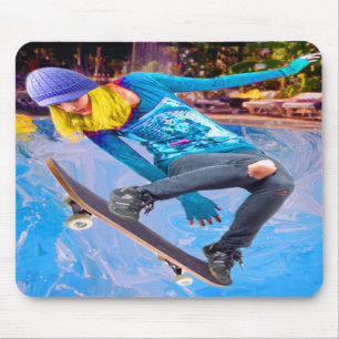 Skateboarding on Water Mouse Pad