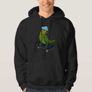 Skateboarding Parrot I Yellow naped Amazon Hoodie