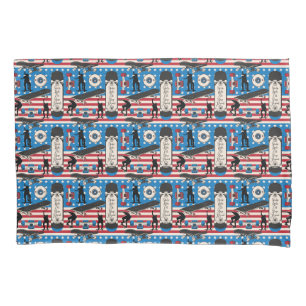 Skateboarding Patriotic USA Skateboarder Pillowcase