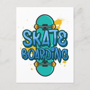 Skateboarding Postcard