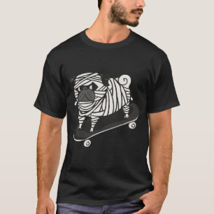 Skateboarding Pug Mummy T-Shirt