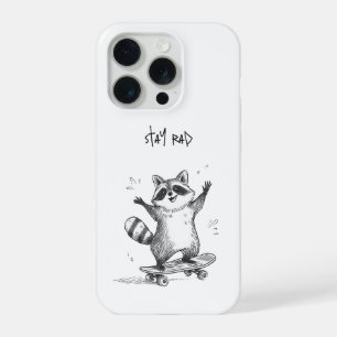 Skateboarding Raccoon – Cute Funny Skateboard iPhone 15 Pro Case
