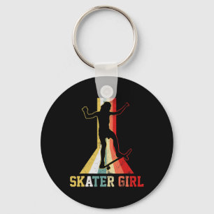 Skateboarding Retro Skateboarding Skateboard Tee Keychain