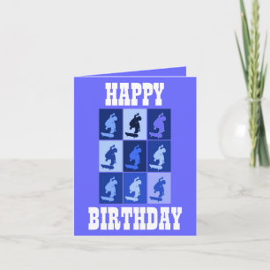 SKATEBOARDING SHREDDER CARDS - BIRTHDAY WISHES