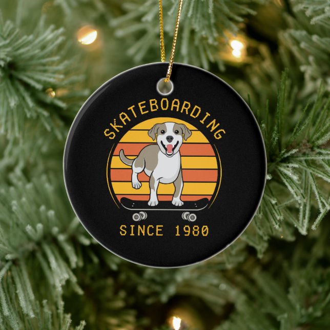 Skateboarding Since 1980 Ceramic Ornament (Tree)