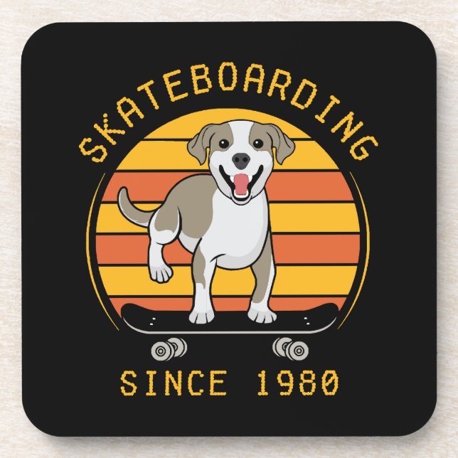 Skateboarding Since 1980 Coaster (Front)