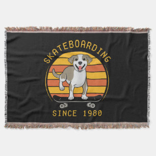 Skateboarding Since 1980 Throw Blanket