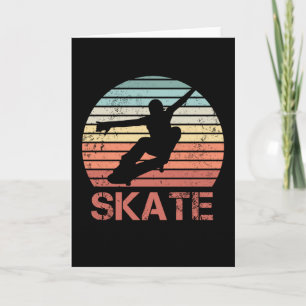 Skateboarding Skate Skater Retro Gift Card