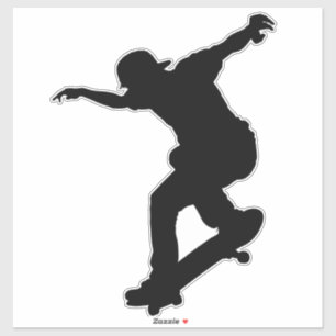 Skateboarding, skateboar Custom-Cut Vinyl Sticker