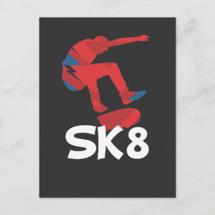 Skateboarding Skateboard Sk8 Skater Gift Postcard