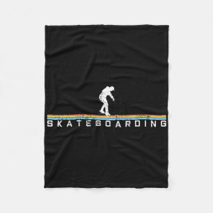Skateboarding Skateboard Vintage Retro Gift Fleece Blanket