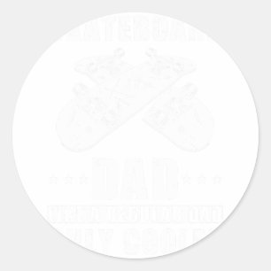 Skateboarding Skater Desings - Skateboard Dad Classic Round Sticker