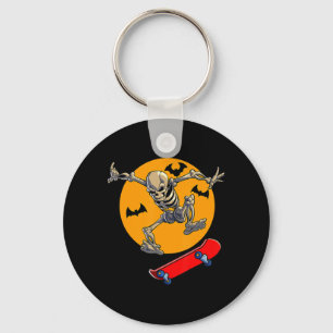 Skateboarding Skeleton Men Boys Skater Skateboard  Keychain
