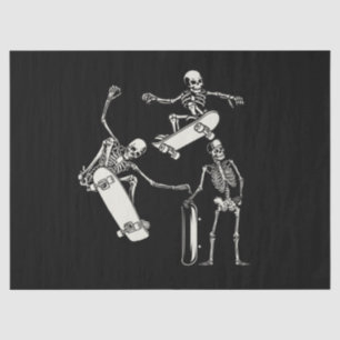 Skateboarding Skeletons Skeleton Skater Halloween Tissue Paper