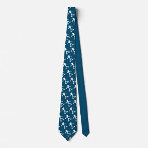 Skateboarding Stickman Tie