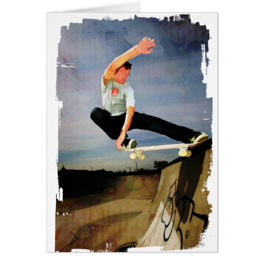 Skateboarding the Wall Card