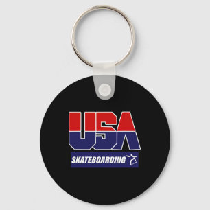 Skateboarding Usa  Keychain