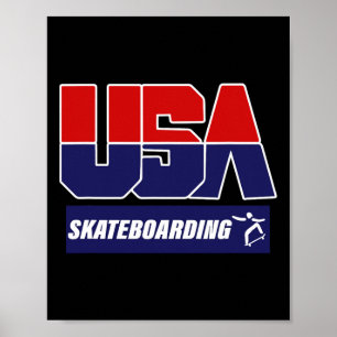 Skateboarding Usa Poster