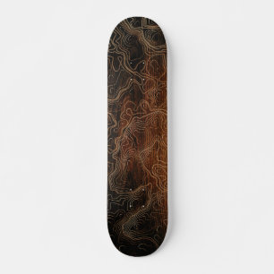 Skateboards lignes topographique montagne bois