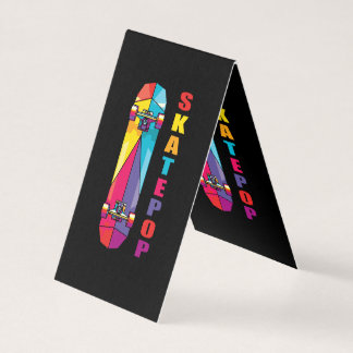 Skatepop Colourful Skateboard Business Card