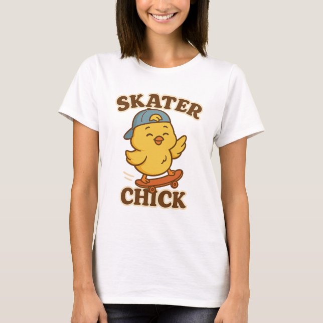 Skater Chick – Cute Street Style Tee (Front)