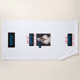 Skater! Company Shape Sexy Black Girl Smoke Beach Towel