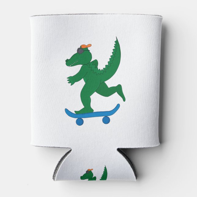Skater Crocodile Can Cooler (Front)