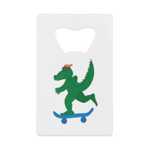 Skater Crocodile Credit Card Bottle Opener