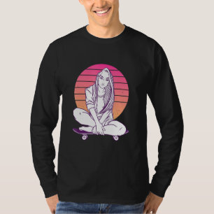 Skater For Girls Skateboard Skateboarding T-Shirt