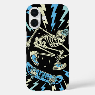 Skater from Hell – Halloween Skeleton Skateboard iPhone 16 Case