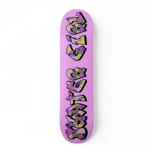 Skater Girl Graffiti Skateboard
