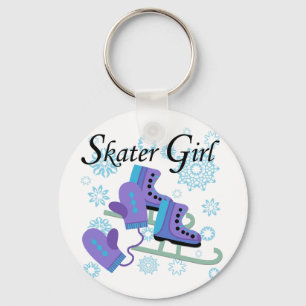 Skater Girl Keychain