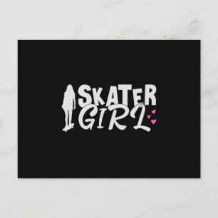 Skater Girl Sk8 Skateboard Skating Skate Gift Idea Postcard