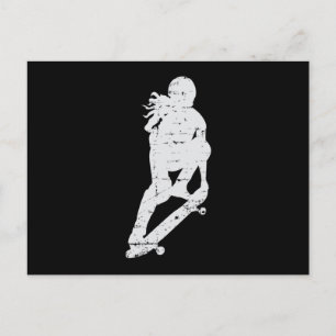 Skater Girl Skateboard Sk8 Skating Skate Gift Idea Postcard